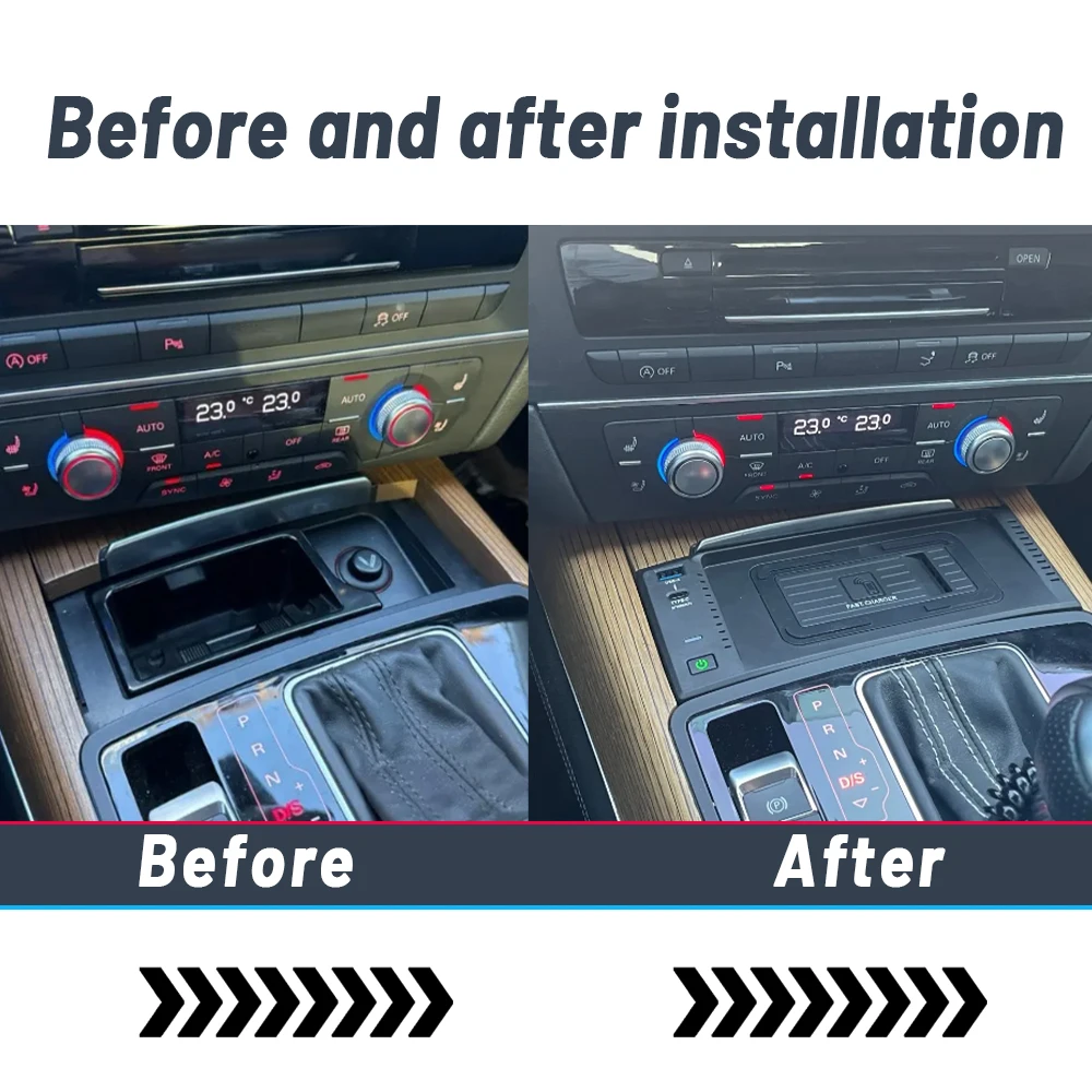 Автомобильная беспроводная зарядка для Audi A6 C7 A7 S6 RS6 S7 RS7 2011-2018 держатель телефона