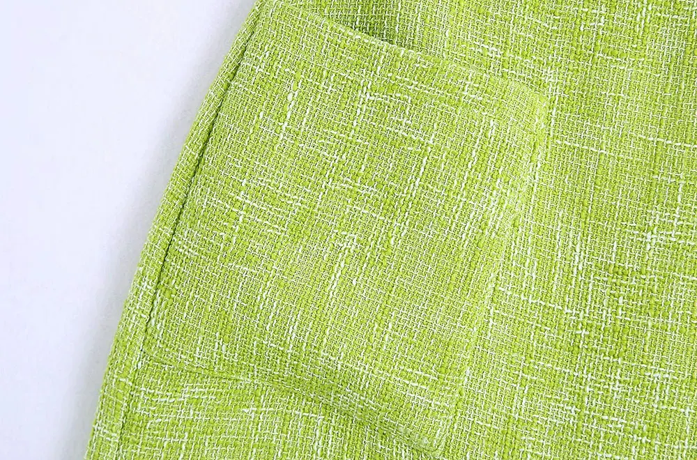 Женская твидовая юбка средней длины винтажная модная на пуговицах с разрезом