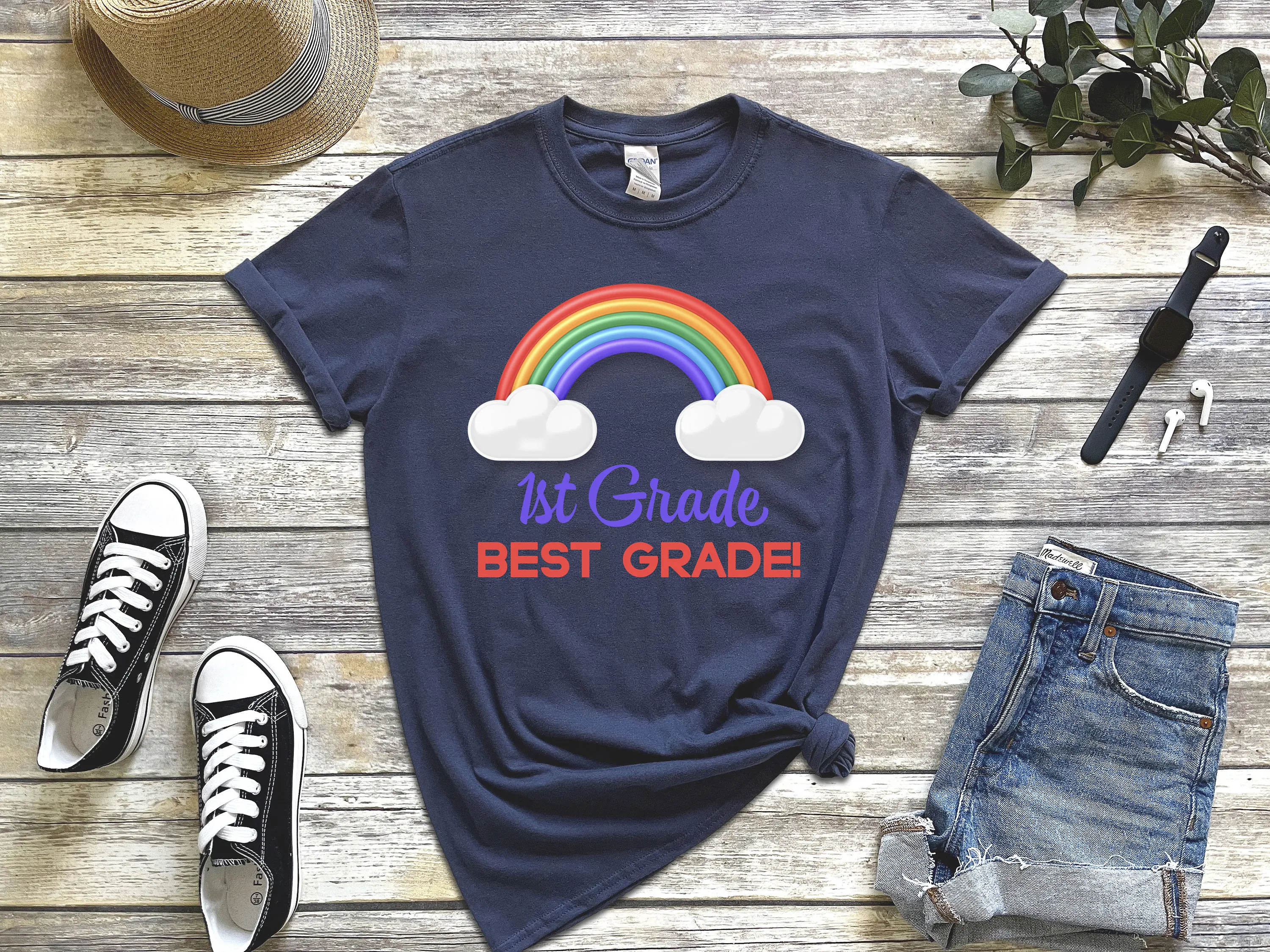 Футболка для учеников первого класса дня школы солнцезащитные очки