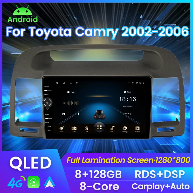 

Автомагнитола MLOVELIN для Toyota Camry 2002-2006, 2 din, Android