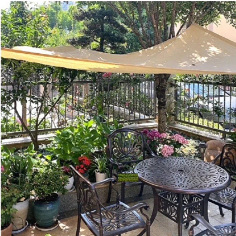 Искусственная Внешняя Солнцезащитная Сетка-палатка Бежевая Ткань Из