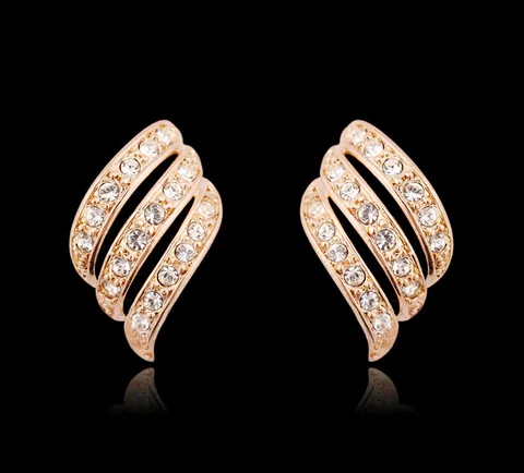 Серьги-клипсы GRACE JUN  стразы