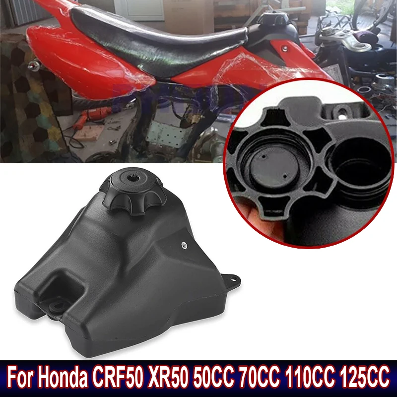 Tanque de combustible de Gas de motocicleta de 3L con cubierta apta para Honda CRF50 XR50 50CC 70CC 110CC 125CC Dirt Pit Bike piezas de repuesto del tanque de combustible