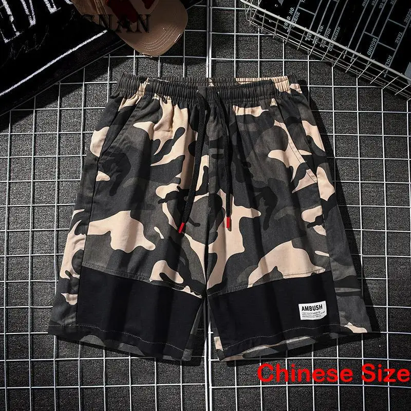 

KUANGNAN Camouflage Sports Short Men's Summer Man Shorts for Mens Korean Streetwear Male Clothes Clothing 5XL 2023 Summer