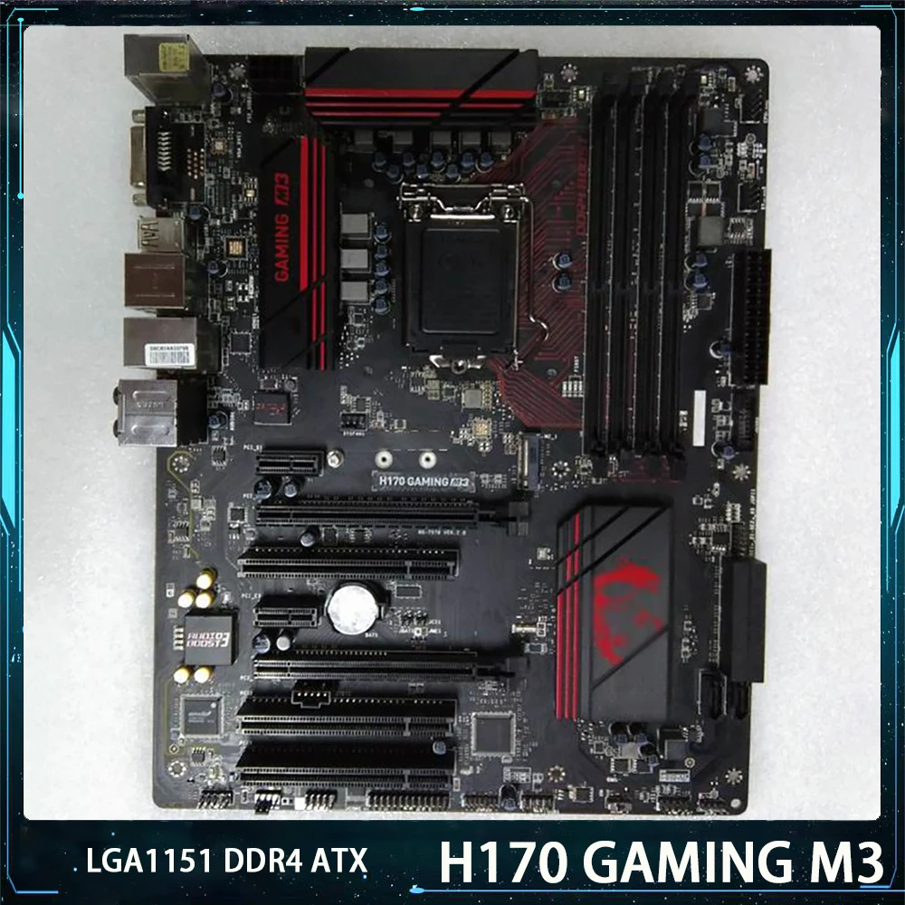 

H170 GAMING M3 For MSI LGA1151 DDR4 64G SATA3*6 USB3.1Gen1 M.2Slot ATX Desktop Motherboard Original Quality Tested Fast Ship