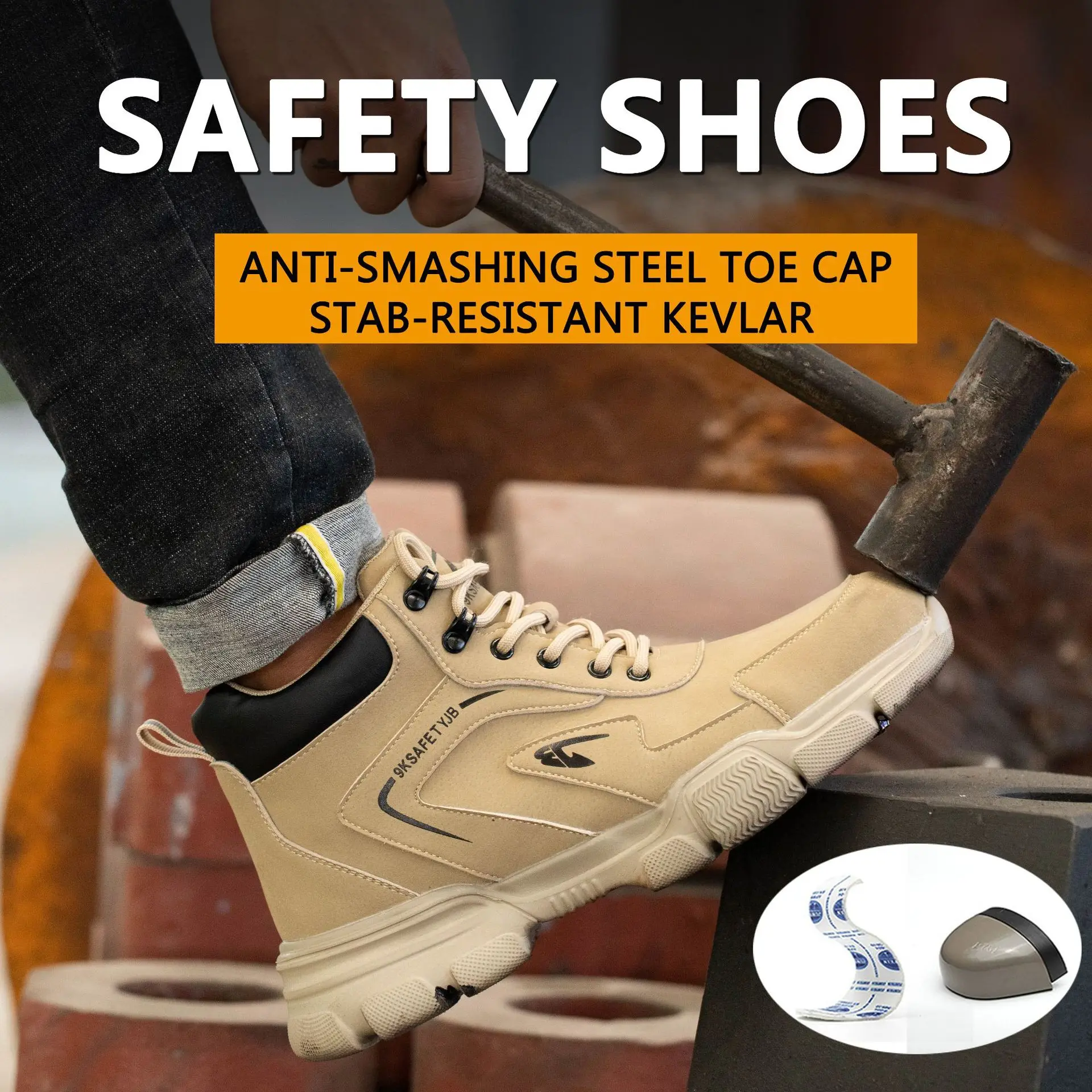 

New Breathable Lightweight Work Shoes Comfortable Soft Safety Shoes European Standard Safety Shoes Sport Safety Steel-Toed Shoes