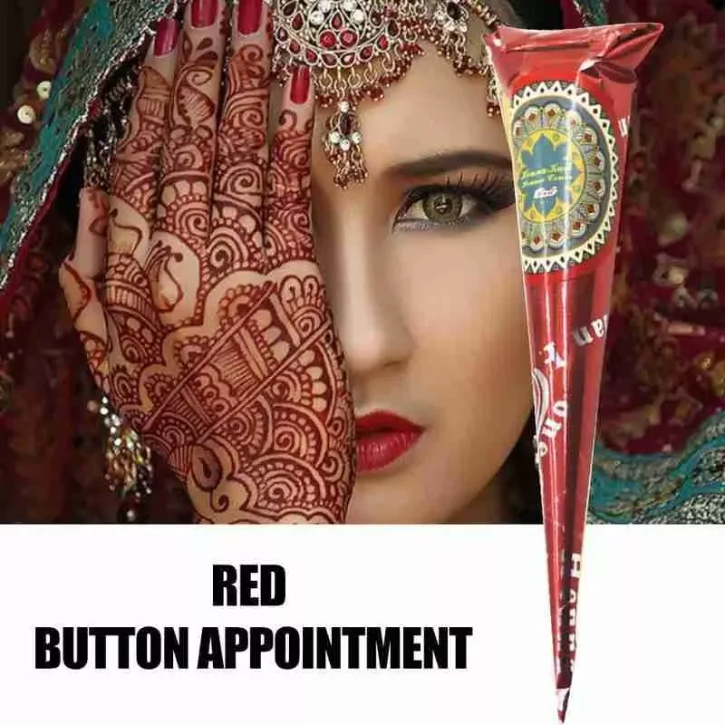 

1pcs Henna Cones Indian Henna Tattoo Paste Red Henna Cones For Temporary Tattoo Body Art Sticker Mehndi Body Paint