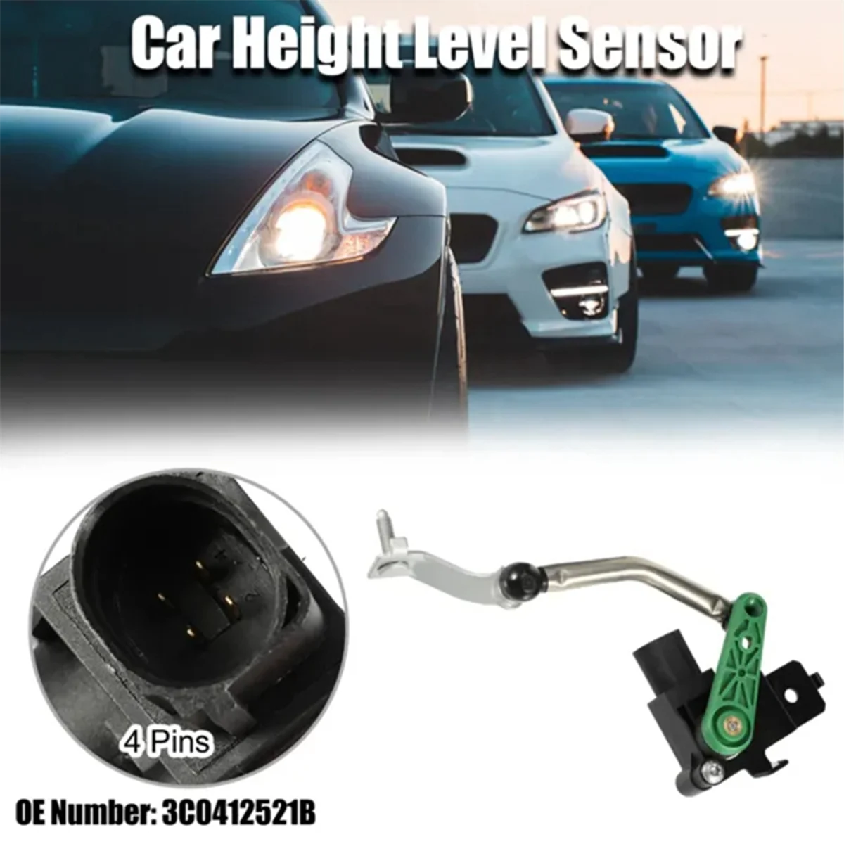 Автомобильный датчик передней левой фары 3C0412521B для Audi Q3 1 4/2 0
