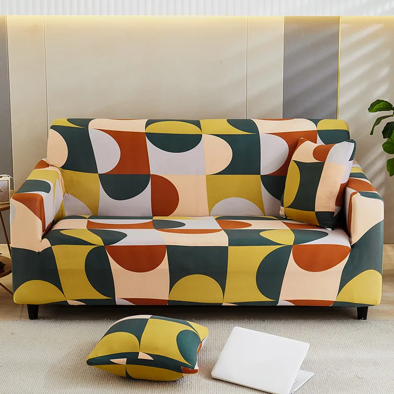 

Colorful Sofa Cover for Living Room 1/2/3/4 Seater Elastic Couch Cover L Sectional Sofa Stretch Slipcover Home Decor