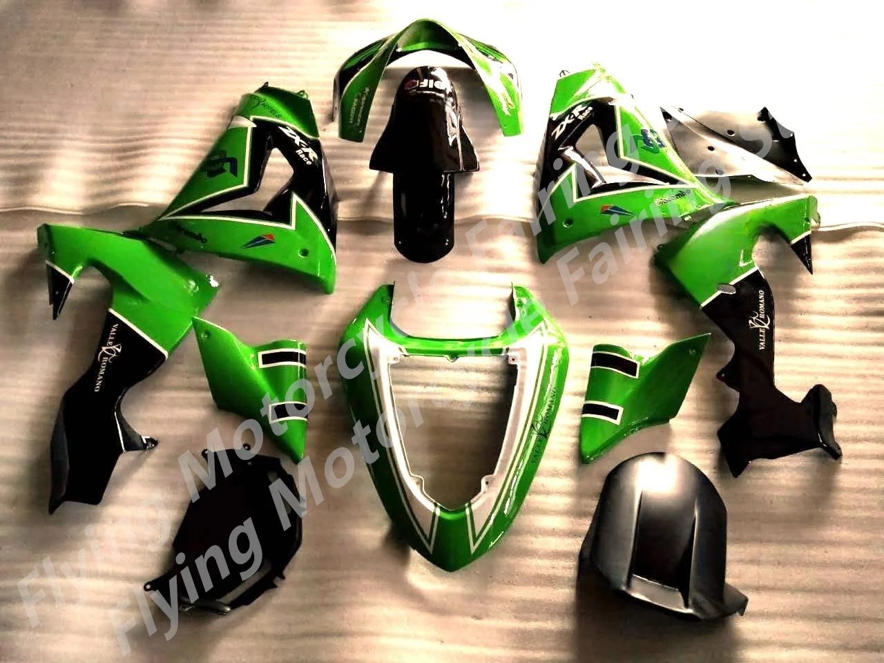 Комплект мотоциклов для Kawasaki Ninja ZX10R 2006 2007 E17 ZX 10R 10 R 06-07 06 07 ABS черно-зеленый черный