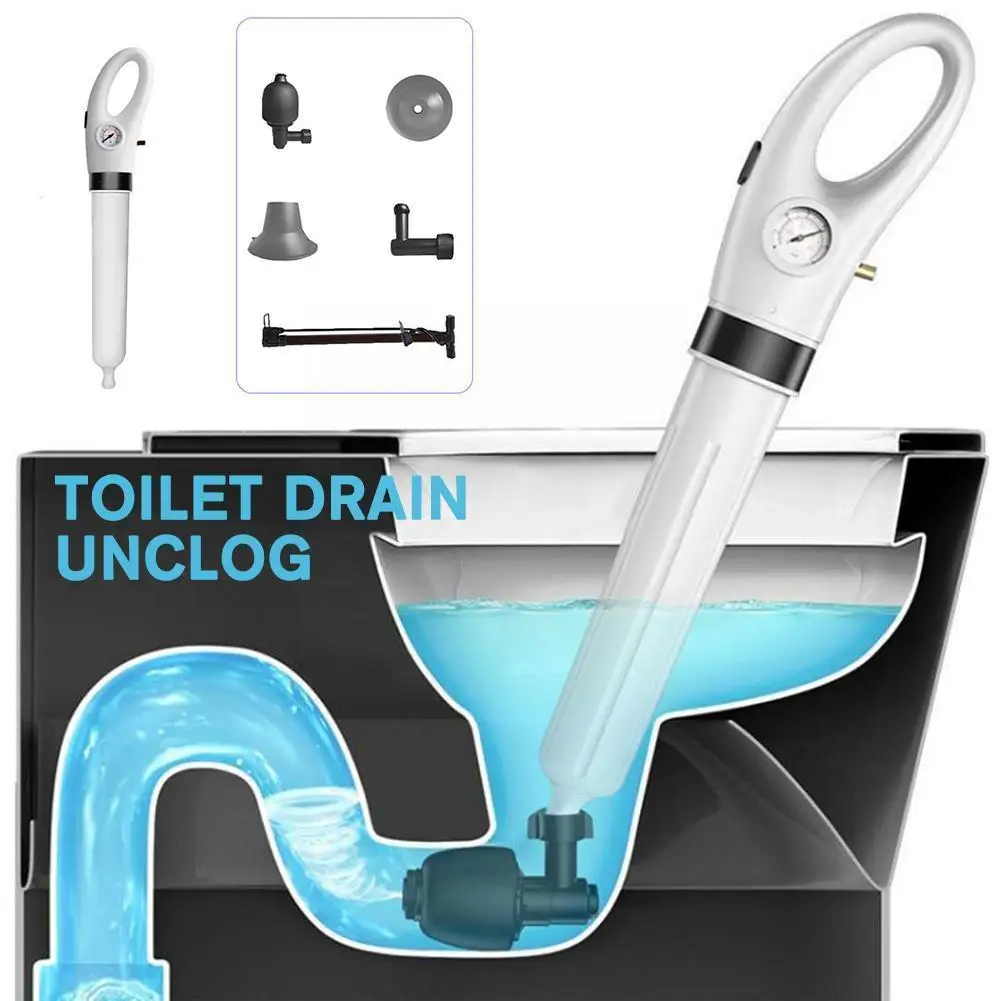 

Пневматический насос для дренажа туалета, глушитель из АБС-пластика для удаления засора, давление в туалете, дренажный аппарат для дренажа, W4S0