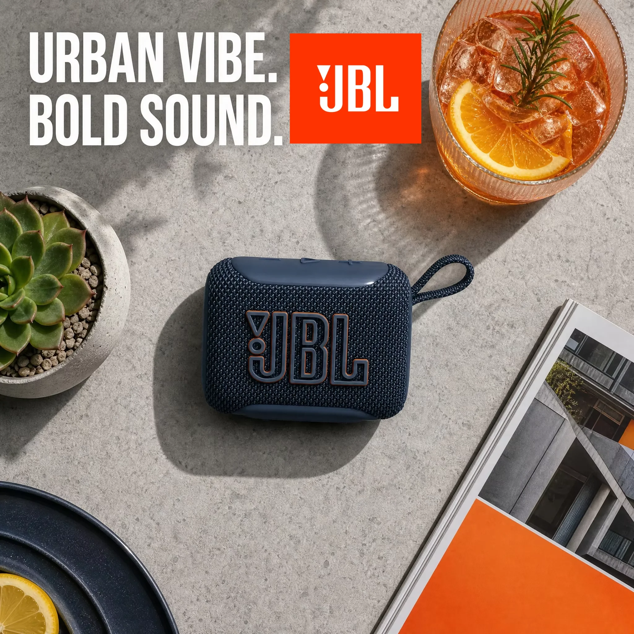 Фото Аудиосистема JBL GO 5 для бизнеса: компактный настольный динамик для офисных совещаний с функцией усиления голоса и изысканным дизайном №1