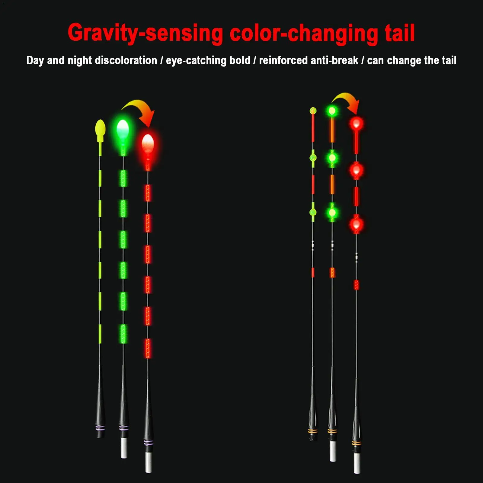 

2023 New DIY Smart Electronic Float Tail Top Gravity Induction Color Change Bold Night Fishing Floating Accessories Wholesale