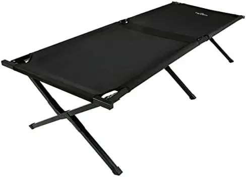 

Cot with Patented Pivot Arm - Folding Camping Cot for Car & Tent Camping - Durable Canvas Sleeping Cot - Portable Camping Ac