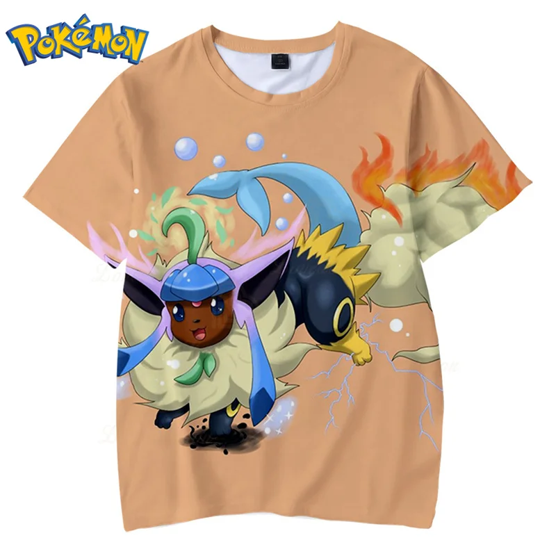 

Mew Squirtle Bulbasaur Charizard Pikachu Pokemon Charmander Summer T-shirt T Shirt Tees Men Outerwear Tops Oversized Short Thin