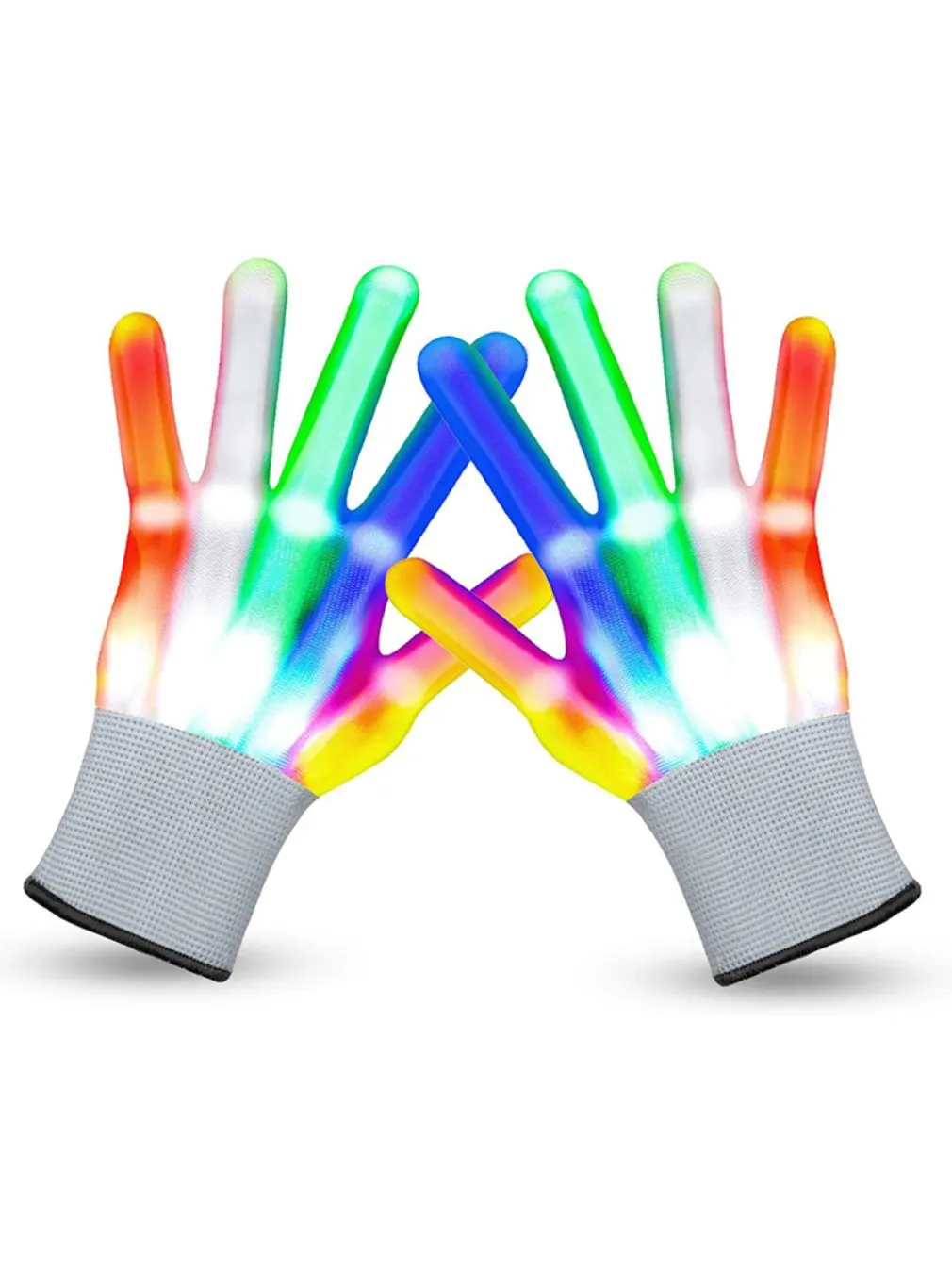 

Светодиодные перчатки для Хэллоуина, светящиеся перчатки для вечерние, рождественские крутые и веселые игрушки, подходят для детей