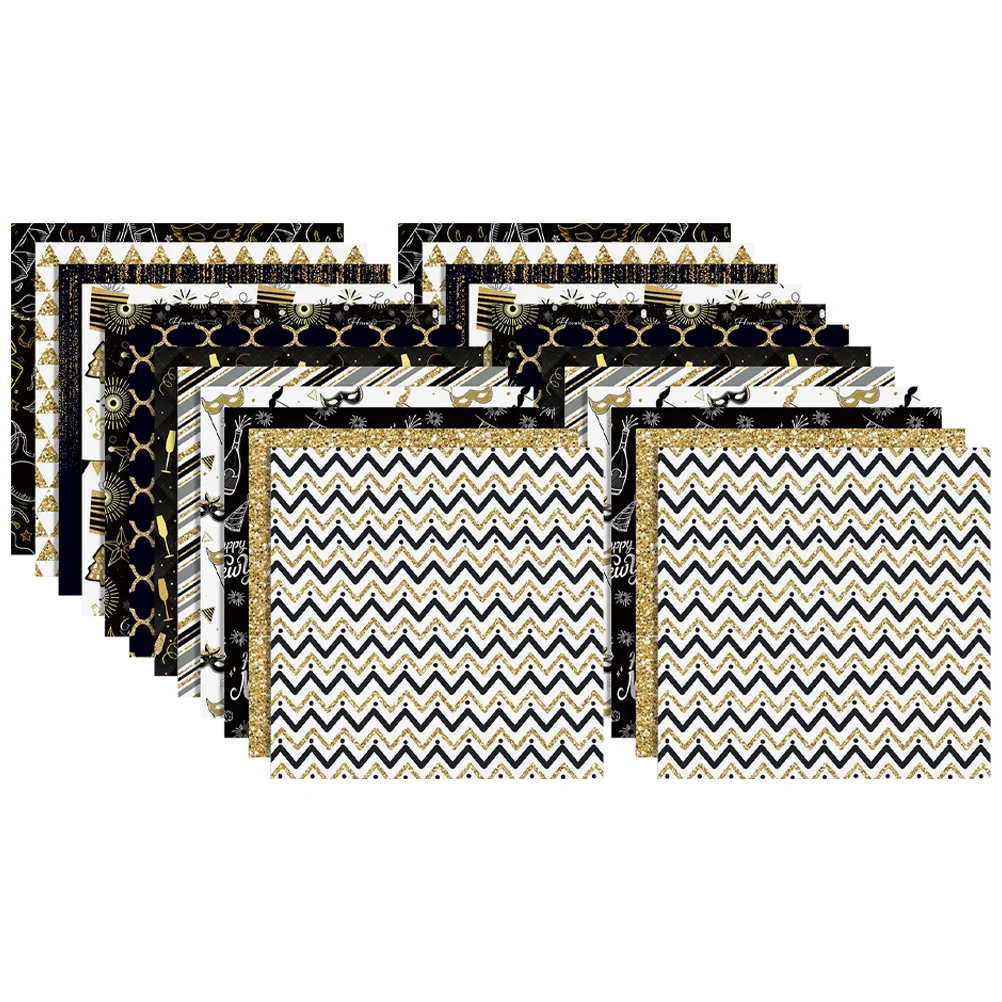 24-листый черный золотой справочник бумага принадлежности для скрапбукинга