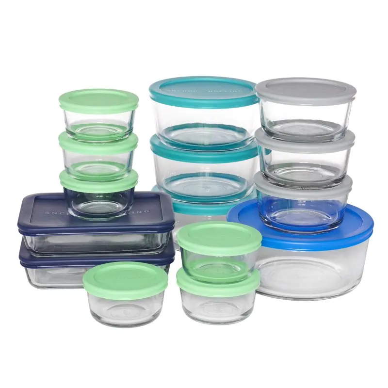 

Premium Quality -- Variety Sizes & Shapes Perfect -- Glass Food Storage & Bake Container Sets -- Cooking Pot: The Ideal Choice f