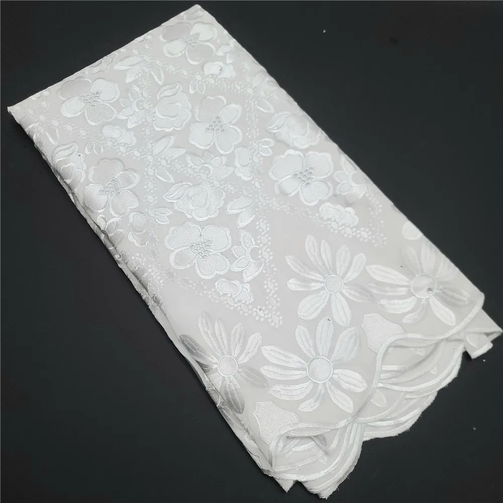 

2022 High Quality African Dress Pattern White Fabric 100% Cotton Fabric 5 Yards Cotton Fabric Dubai Fabric A001