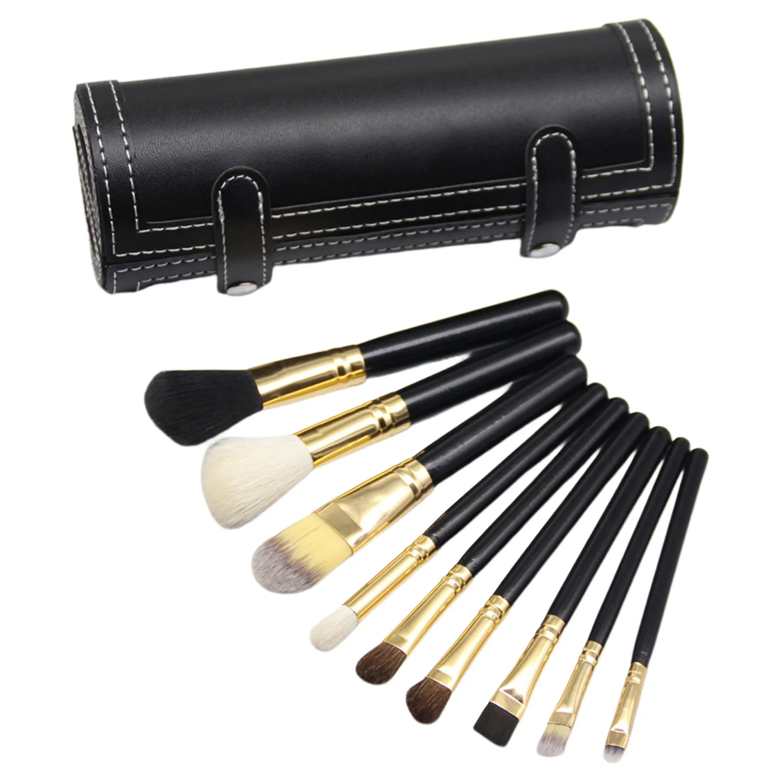 

9pcs Cosmetic Powder Blush Brushes Set Makeup Brushes Set with Soft Wool Bristles for Eyeshadow Blending Eyebrow Eyeliner C44