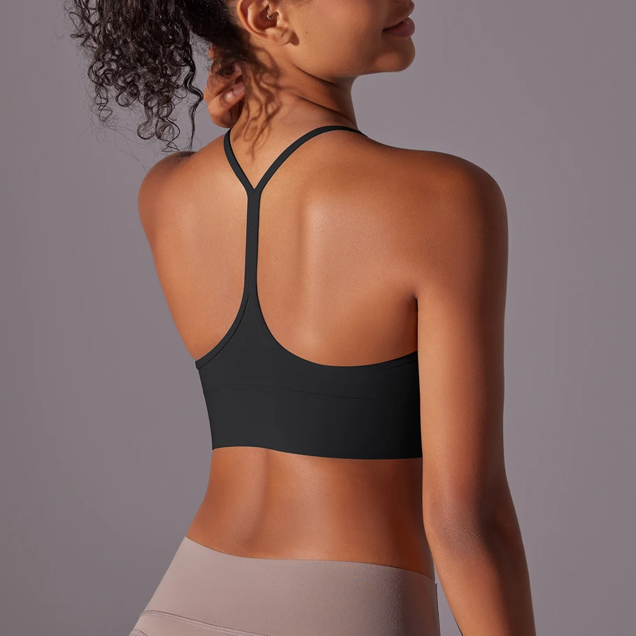 Женский спортивный бюстгальтер для йоги с Y-образной спинкой противоударный