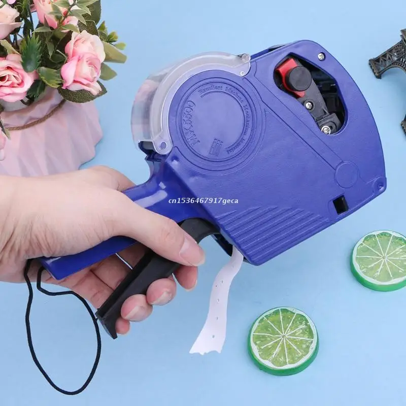 MX-5500 8 Digits Price Tag Gun Labeler Labeller Label Paper + 2 Ink Roller Dropship |