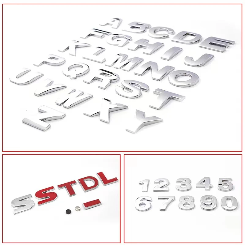 Металлическая 3D наклейка автомобильная с надписью Ttickers сделай сам буквами и