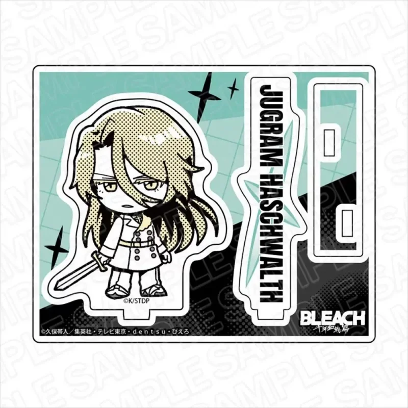 Фото Аниме BLEACH: Тысячелетняя кровавая война ‌   Акриловая подставка 10 см с фигурками Джуширо Укитаке и Йхвача, настольное украшение, брелок, декоративные фигурки №2