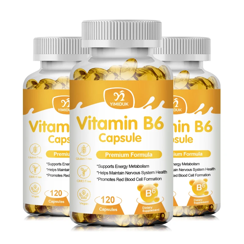 

Vitamin B6 Capsule 25 Mg B6 Pyridoxine Support Hair Blackening Healthy Skin Metabolism Cardiovascular Nervous System