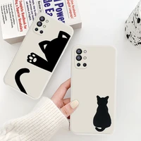 soft phone case for oneplus 10 9 pro nord ce 2 n20 9r 9rt cover funda for one plus 10 9 pro 10pro case cute cat silhouette cover