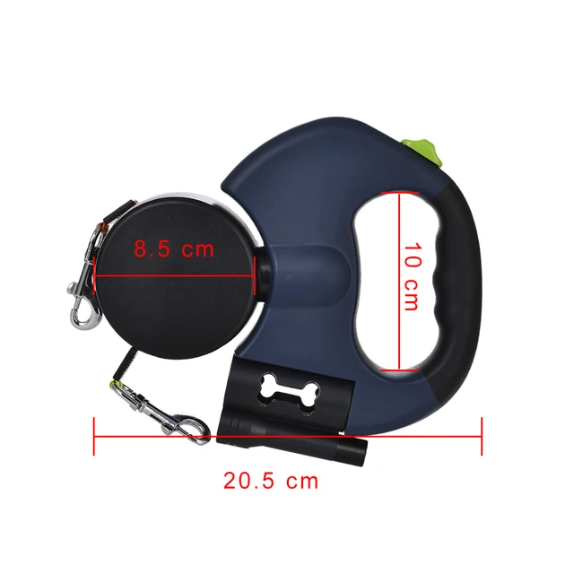 3m Dual Dog Leash Auto Retractable LED Light Traction Ropes For 2 Small Dogs Cats Walking Running Training Travel Pet Supplies 4