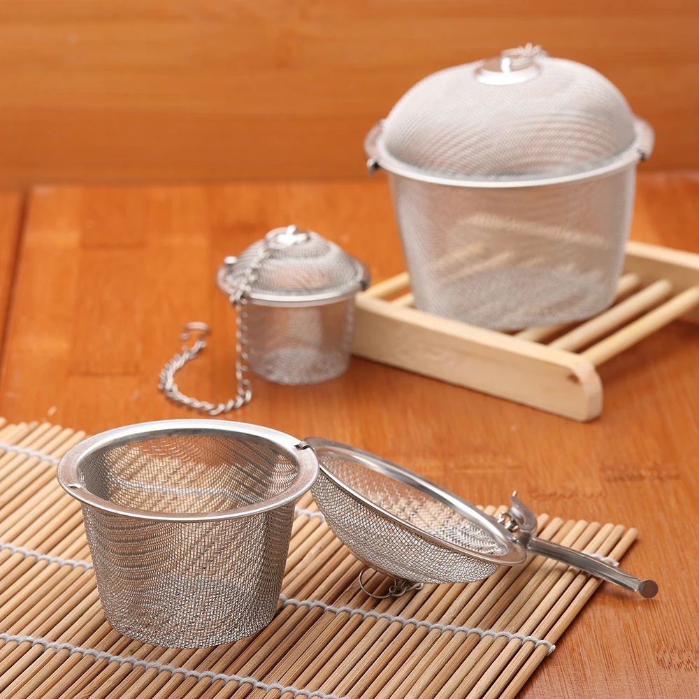 

Stainless Steel Tea Infuser Sphere Locking Spice Tea Ball Strainer Mesh Infuser Tea Filter Kitchen Accessories кухонні аксесуари
