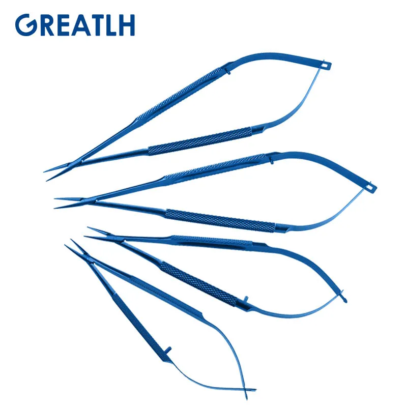 8 типов Титановых игл с круглой ручкой прямой/изогнутый зажим для инструменты