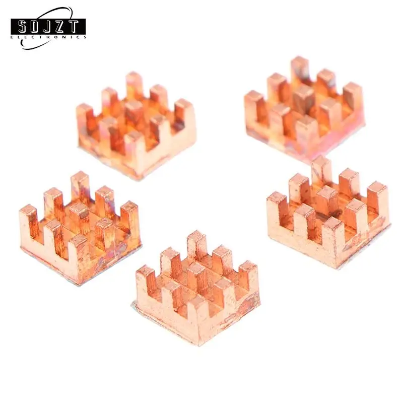 

5Pcs Pure Copper Mini Heat Sink Memory RAM Adhesive Back Cooling For MOS IC Chipset Radiator Cooler Heatsink New