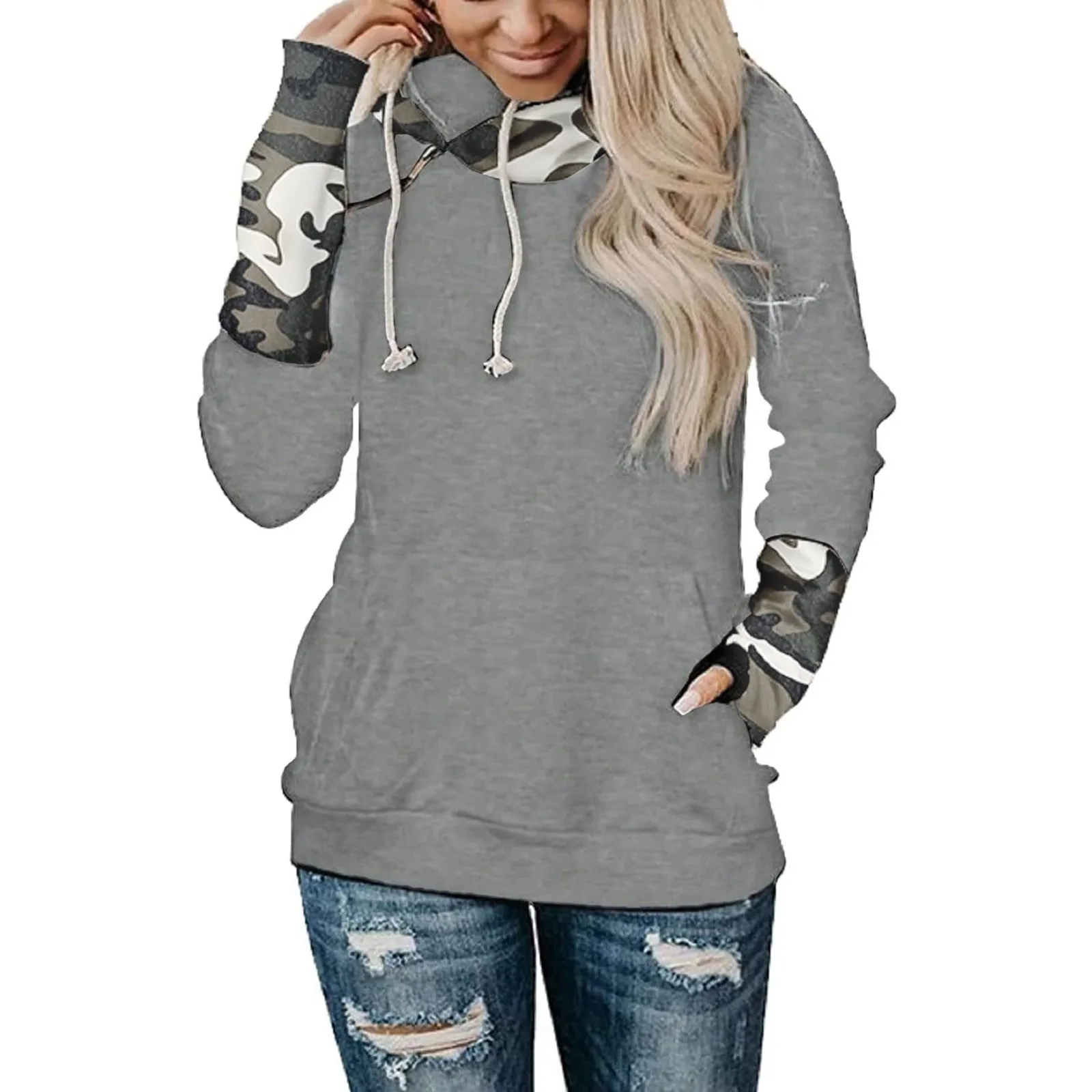 

Женская модная Толстовка с длинным рукавом и круглым вырезом