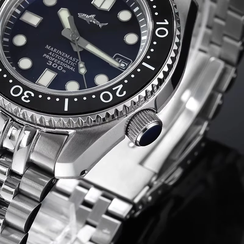 Фото Часы Heimdallr для мужчин MM300 Sumo SBDX, 300 м, водонепроницаемые, с сапфировым стеклом, C3, светящийся зеленый циферблат, NH35, автоматический механизм №3