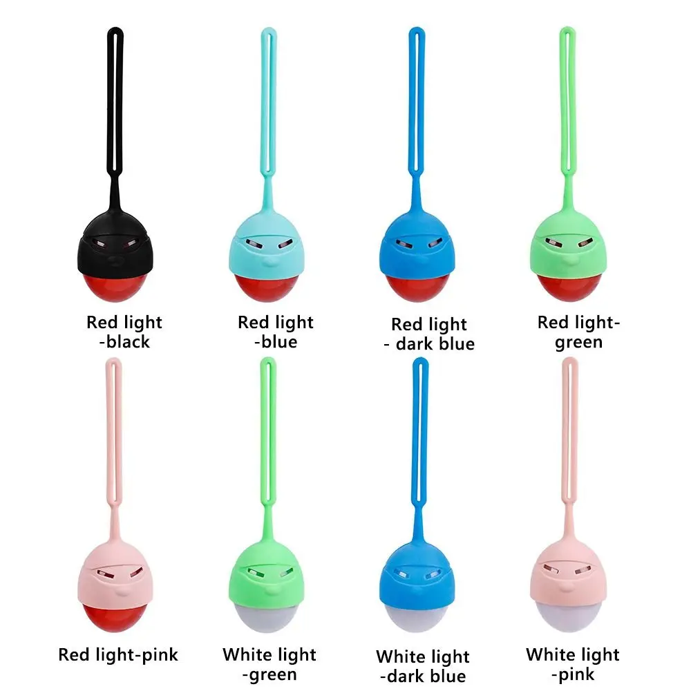 Разноцветный велосипедный задний фонарь в форме яйца красное/белое освещение с