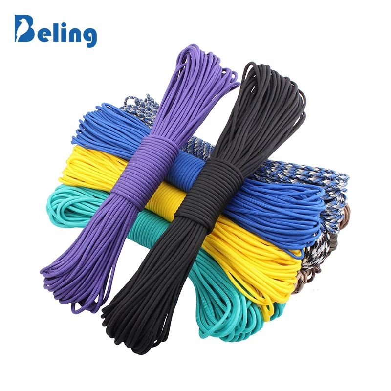 

CAMPINGSKY Paracord 550 Parachute Cord Lanyard Tent Rope Guyline Mil Spec Type III 7 Strand 100FT For Hiking Camping 10 Colors