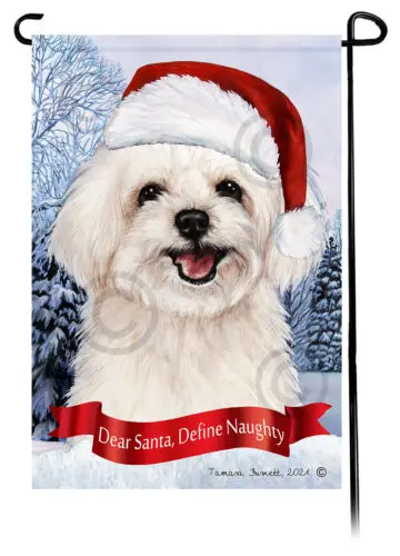 Мальтипоо Дорогой Санта Флаг Непослушного Сада Define