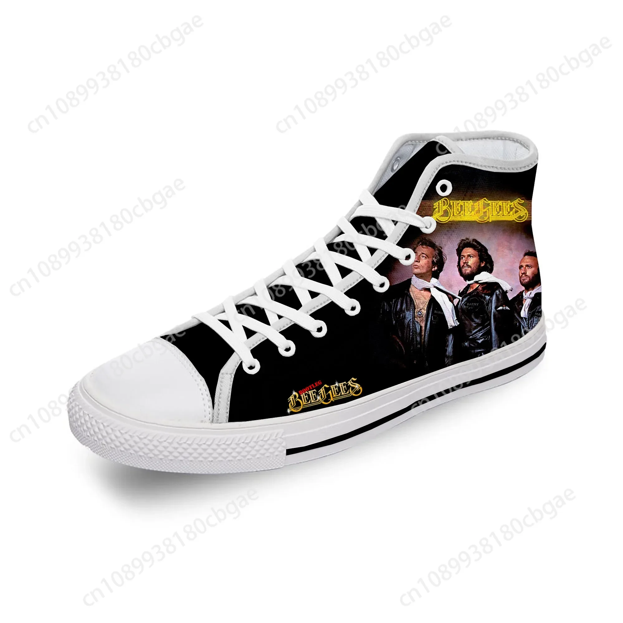 Рок-группа Gees Hot Bee крутая белая тканевая модная парусиновая обувь с 3D принтом