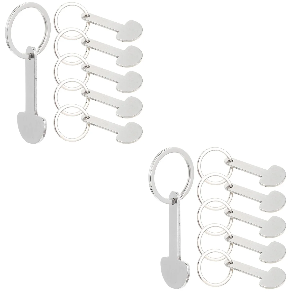 

12 Pcs Hanging Trolley Removers Convenient Trolley Tokens Stainless Token Keyrings