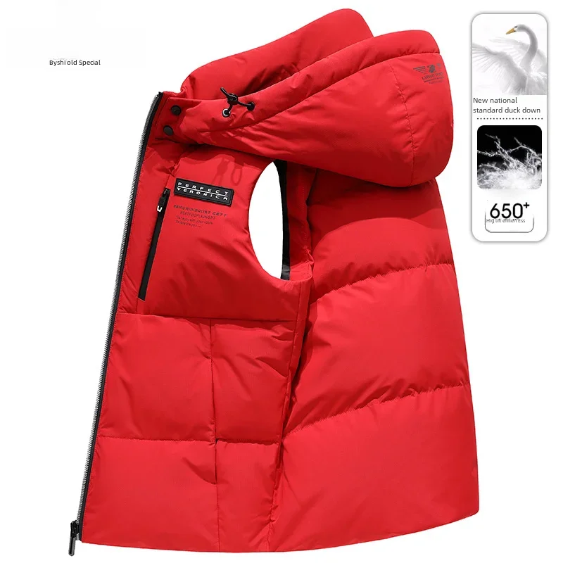 Осень-зима простой универсальный вельветовый мужской утолщенный теплый жилет