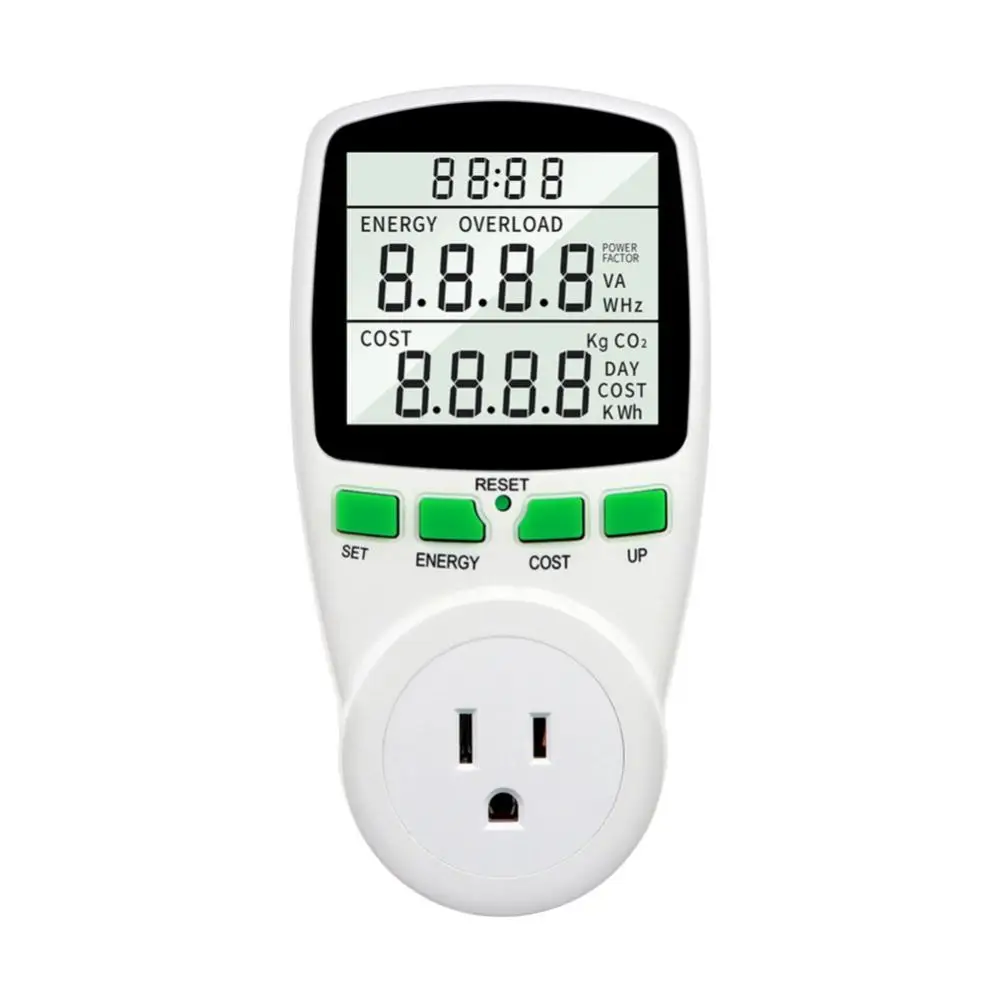 Измеритель электроэнергии с ЖК-дисплеем, ваттметр, измеритель электроэнергии с ЖК дисплеем, тестер для США, Великобритании, Австралии, BR