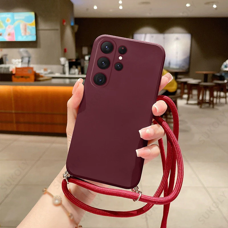 

Чехол Lanyard для Samsung Galaxy S22 S23 Ultra S21 S20 FE Plus A54 A52 A53