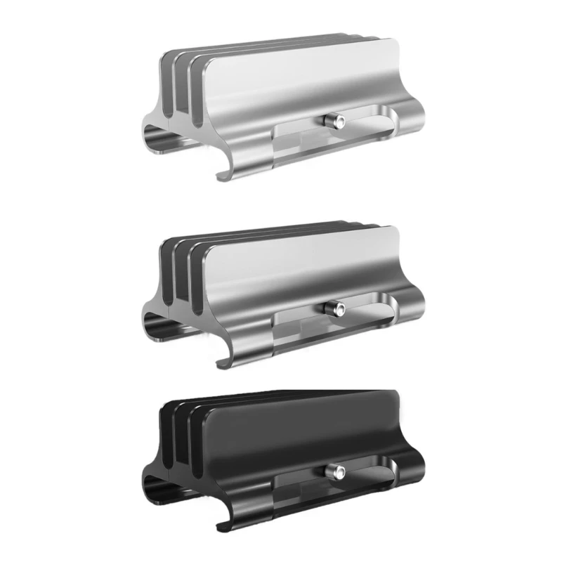 

Вертикальная подставка для ноутбука, алюминиевый регулируемый держатель с тремя слотами, ширина подставки, для ноутбуков и планшетов