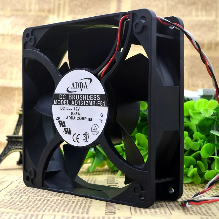 

Brand new original 12738 12cm large air volume chassis fan 12V 0.48A AD1312MB-F51