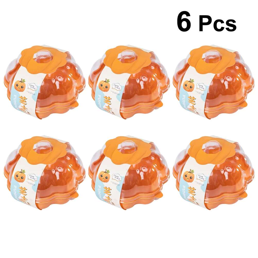 6Pcs Dessert Pumpkin Shape Cheese Pumpkin Packing Box Box Container