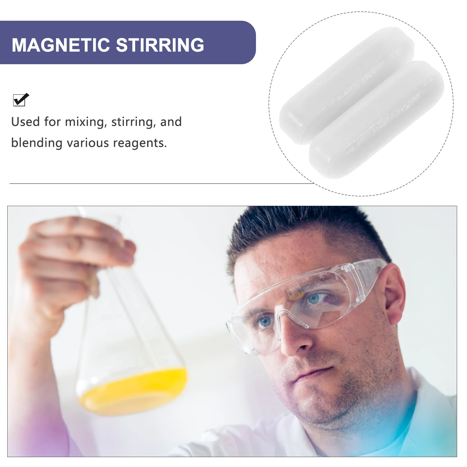 Магнитный стержень для перемешивания лабораторный барный миксер овальные