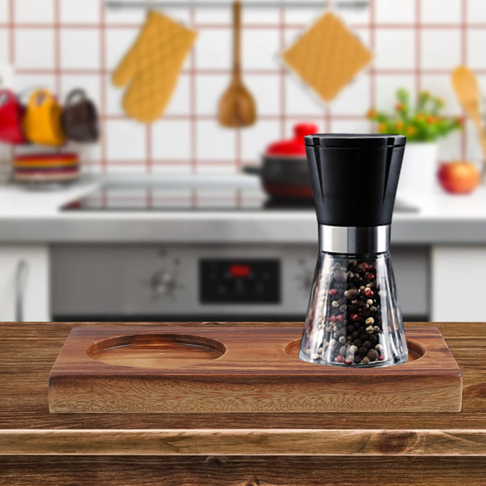 Поднос для мясорубки приправа перца держатель гриля стойка черная соль кухонные