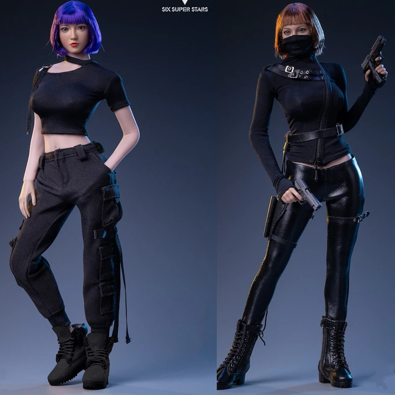 

1/6 Scale Female Suit Black Overalls Sexy Clothes Model For 12 inch Action Figure Body Accessories 3STOYS 3S003 3S004